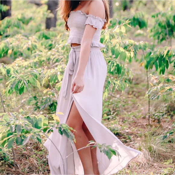 Two piece maxi skirt set